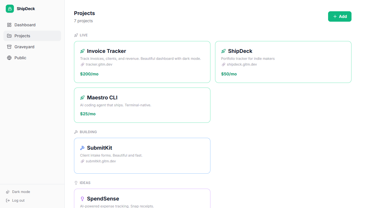 ShipDeck Projects